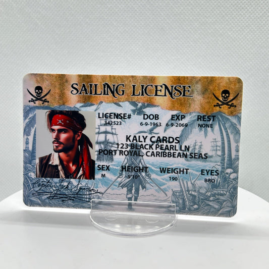 Pirates of the Caribbean Custom Driver License