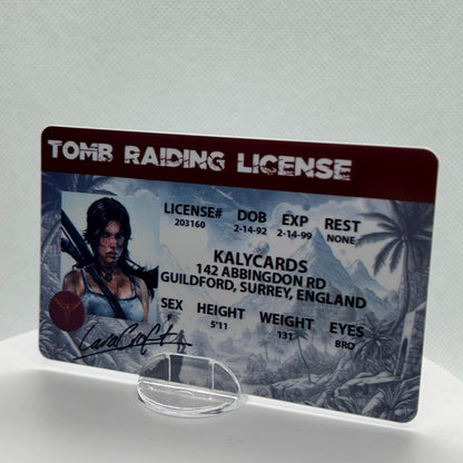 Tomb Raider Lara Croft Driver License