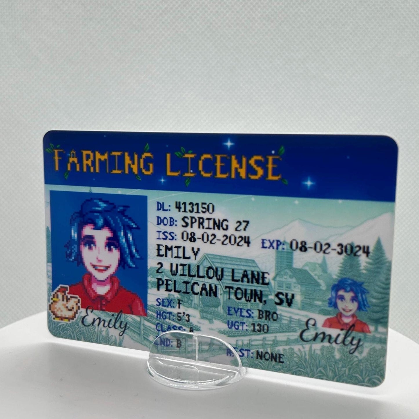 Stardew Valley Custom Driver License