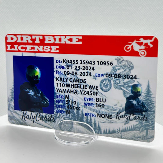 Dirt Bike Custom Driver License