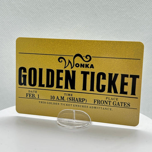 Willy Wonka Golden Ticket Card