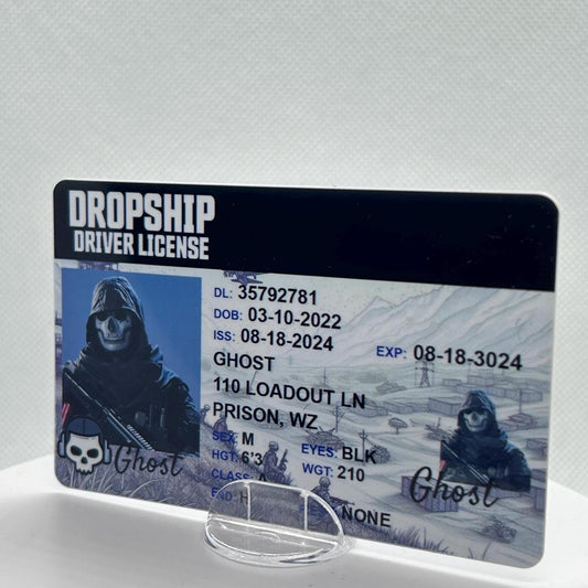 COD Warzone Custom Driver License