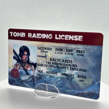 Tomb Raider Lara Croft Driver License