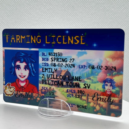 Stardew Valley Custom Driver License